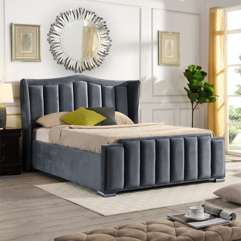 Glendale Ottoman Double Bed Grey