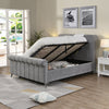 Elegant Upholstered Double Bed with Storage