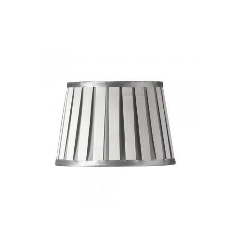 Oak Lighting Soft Grey Off White Pleated Pendant Shade