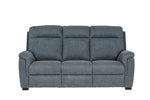 Bowie 3 Seater Sofa in Azul fabric for living room furniture.
