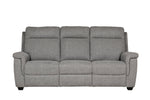 Bowie three seater sofa in grey fabric for living room furniture.
