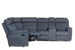 Bowie corner sofa with recliner for contemporary living room furniture.
