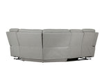 Bowie corner recliner sofa in Grey with padded armrests.
