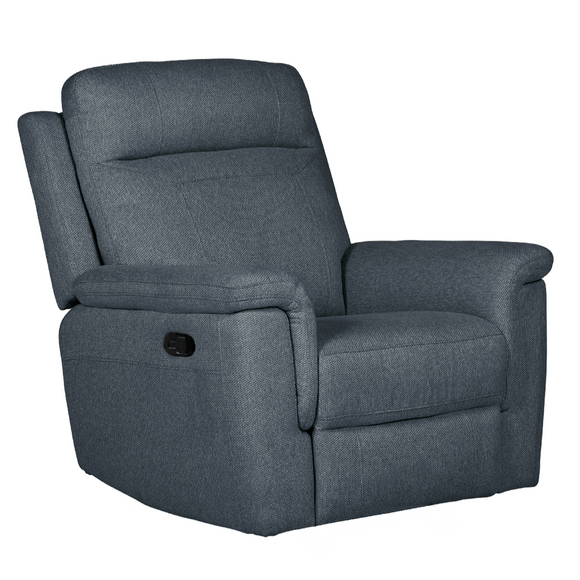 Azul Bowie recliner armchair with padded armrests and lumbar support.
