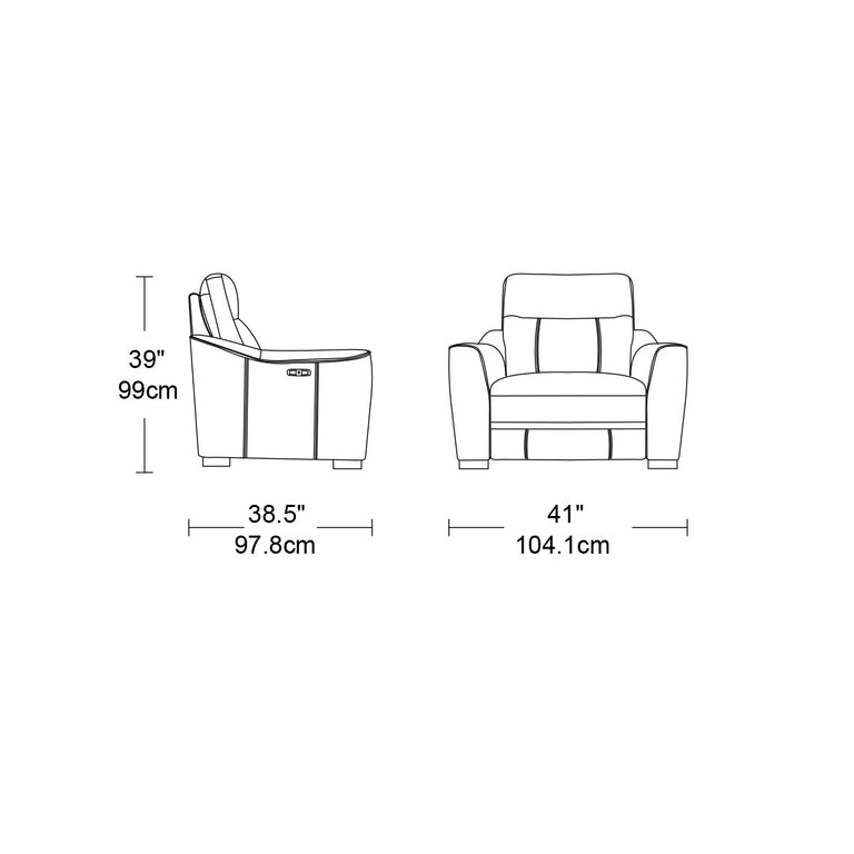 Savona Power Recliner Chair Vegan Leather