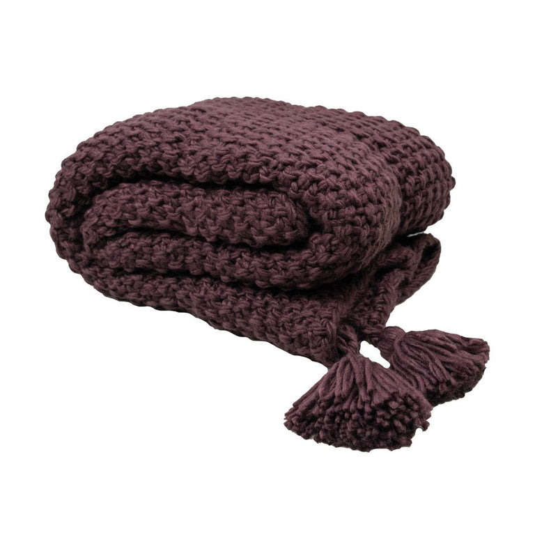 Scatterbox Collins Throw Aubergine