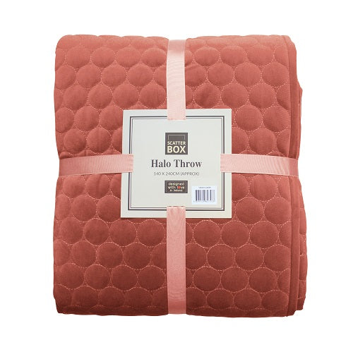 Elevate your decor with the Scatterbox Halo Throw Antique Rose.