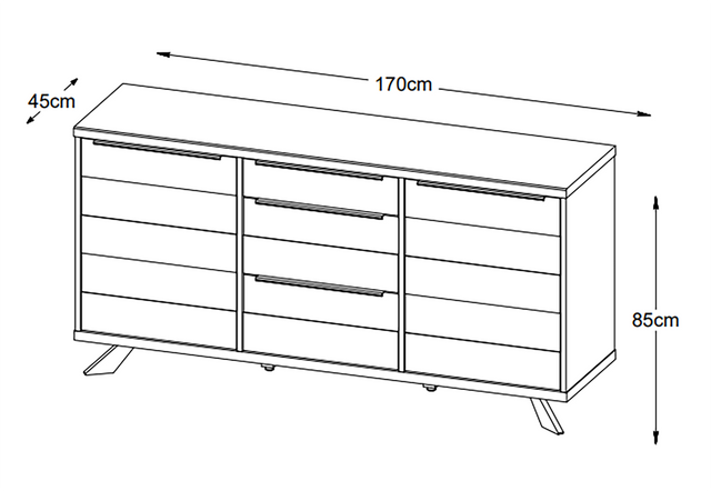 Arno Sideboard 3 Section