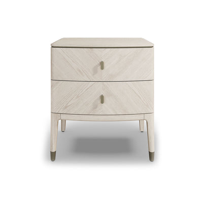 Diletta Bedside Table 2 Drawer Stone