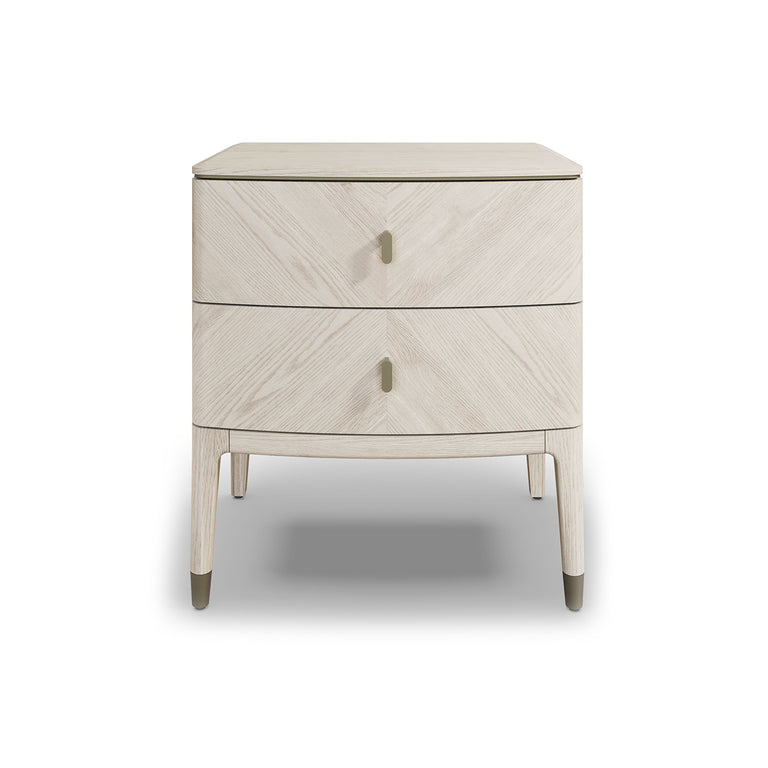 Diletta Bedside Table 2 Drawer Stone