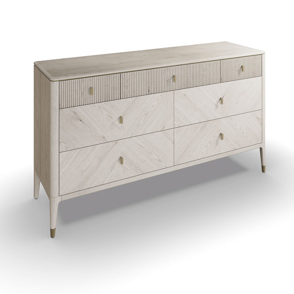 Diletta Dressing Chest 7 Drawer Stone - Elegant and Spacious Chest of Drawers