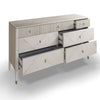 Decorative Detail Chest of Drawers - Diletta Dressing Chest 7 Drawer Stone