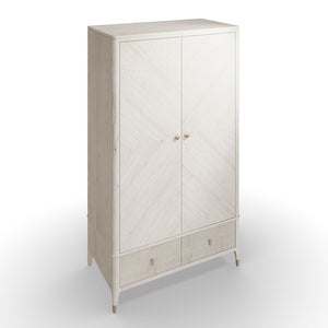 Luxurious & Functional Wardrobe - Diletta 2 Door 2 Drawer Stone