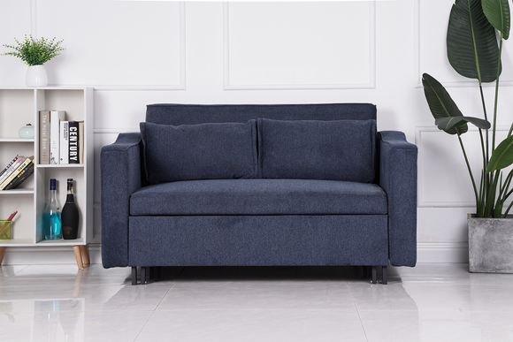 Shop the Serene sofa bed online in denim blue