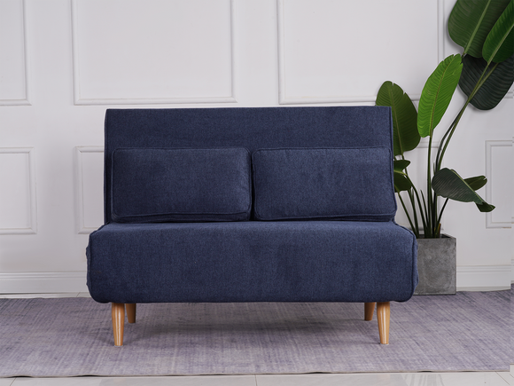 Denim Blue Double Sofa Bed - A Stylish and Functional Addition to Your Living Room