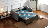 Enhance the comfort of your abode with the Serene Sofa Bed Teal Grey.