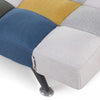 Movable armrests enhance the functionality of this double sofa bed - Yellow Blue sofa bed