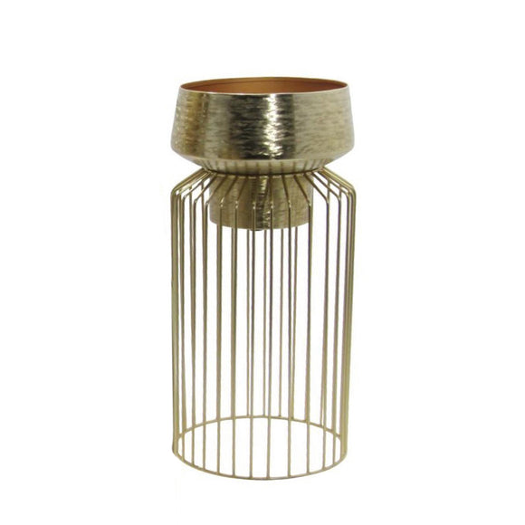 Lia Planter With Stand Gold Medium picture on the white background