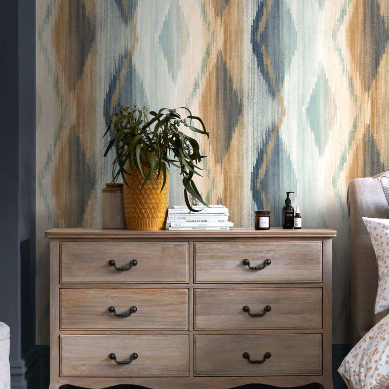 Next Wallpaper Abstract Ikat Orange