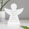Celebrate the enduring belief in guardian angels with the Guardian Angel Block Sign Assortment, a set of wooden block signs featuring angelic motifs, bringing reassurance and positivity to any room.