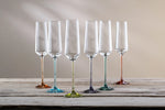 Galway Crystal Chroma Flute Party Pack on dining table