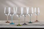 Galway Crystal Chroma Wine Glasses on dining table