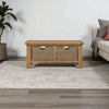 Ardara Basket Coffee Table 100cm in medium oak