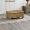 Ardara Basket Coffee Table 100cm in medium oak