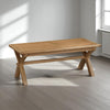 Ardara Cross Leg Extending Table 1.5m in medium oak