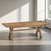 Ardara Cross Leg Extending Table 1.5m in medium oak