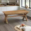 Ardara Cross Leg Extending Table 2m in medium oak