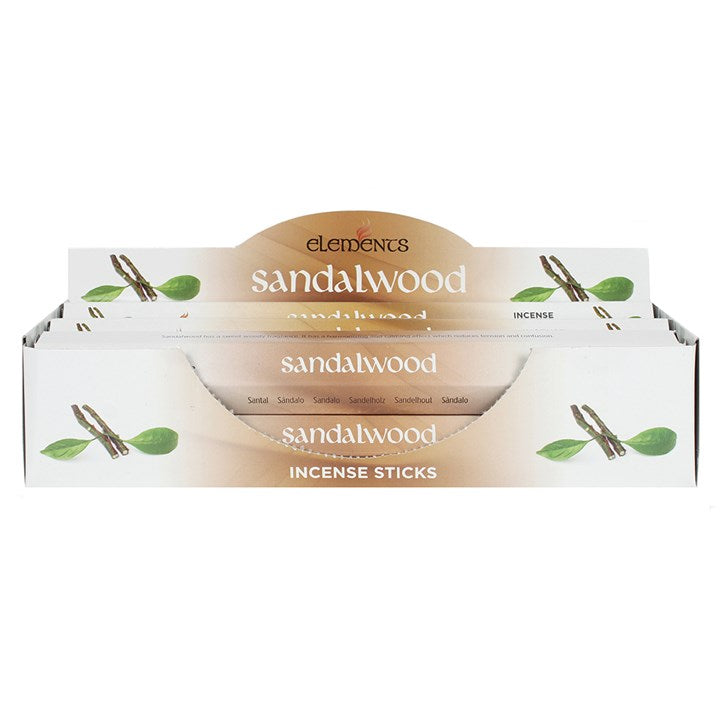 Elements Sandalwood Incense Sticks – Premium Natural Aroma Incense Sticks for Candles-Inspired Home Fragrance & Relaxation