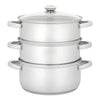 Judge Essentials 3 Tier Stainless Steel Steamer Set with Glass Lid