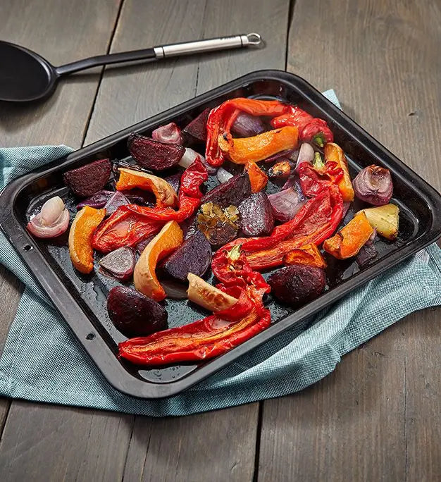 Judge Essentials Enamel Baking Tray Granite 38x30cm Durable Oven Safe Easy Clean Baking Tray