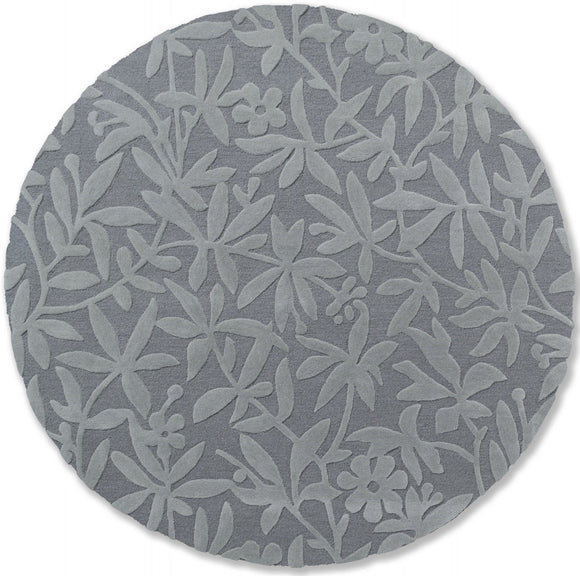 Laura Ashley Cleavers Rug Dark Steel - Round