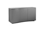 A side view of the Lazzaro Sideboard in Graphite Grey Matt, emphasizing its clean lines and minimalist aesthetic. The sideboard is crafted with attention to detail, featuring sleek handles and a seamless design that seamlessly blends into your interior decor.