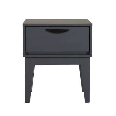 Luna Bedside Table Dark Grey