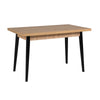 Lotti Dining Table  Rectangle 1200 Oak Top Black Leg