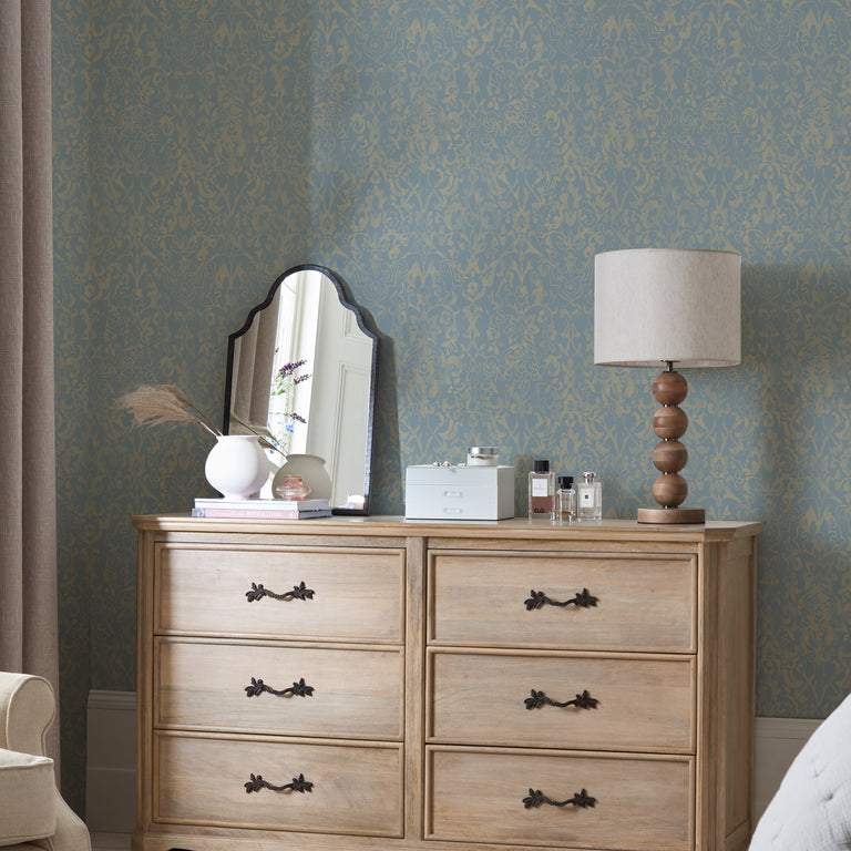 Next Wallpaper Majestic Damask Blue