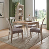 Baobab Dining Set with Square American White Oak Table and 4 Scandi Dining Chairs for Modern Dining Rooms
