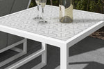 Transform your garden with the Del Mar Garden Side Table - a stunning white outdoor table for your patio in Ireland.