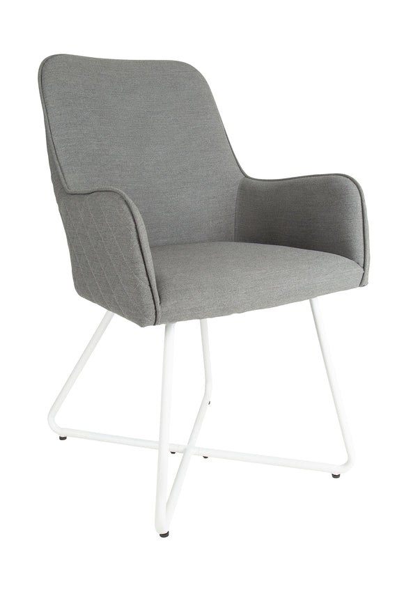 The Santorini Garden Dining Chair B (Pair) in Light Grey is a stylish and comfortable addition to your outdoor dining area.