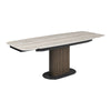 Torelli Modena extending dining table with travertine ceramic top