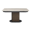 Torelli Modena extending dining table with travertine ceramic top
