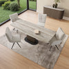 Torelli Modena extending dining table with travertine ceramic top