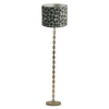 Malinda Floor lamp shiny gold with Mosa brown Shade
