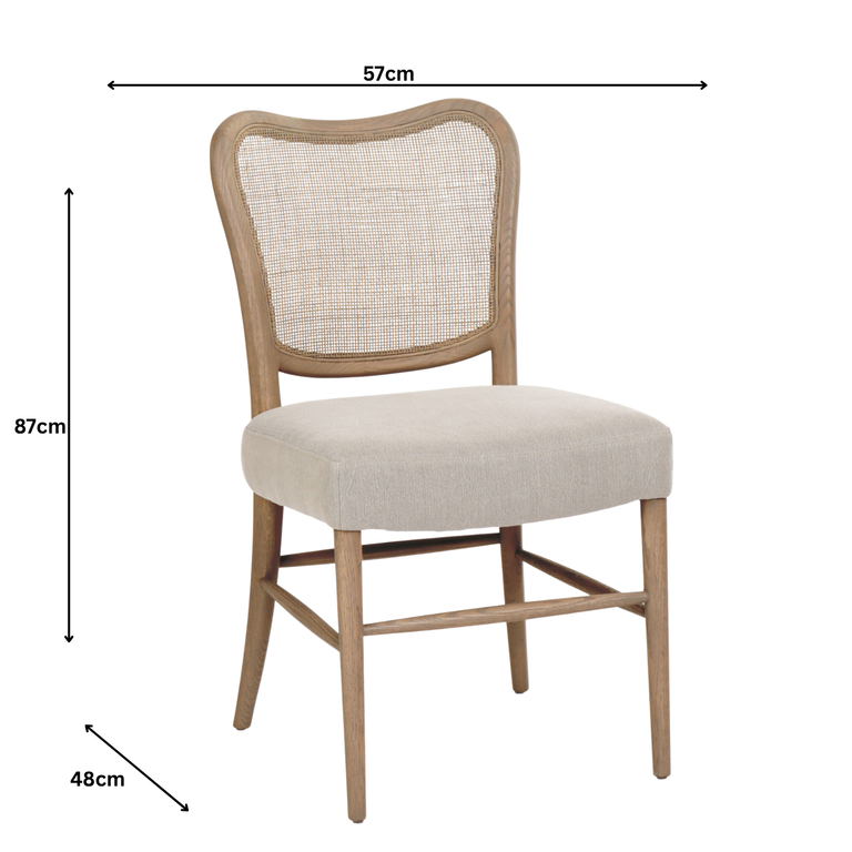 Bonnie Steeple Fabric Dining Chairs Pair of 2