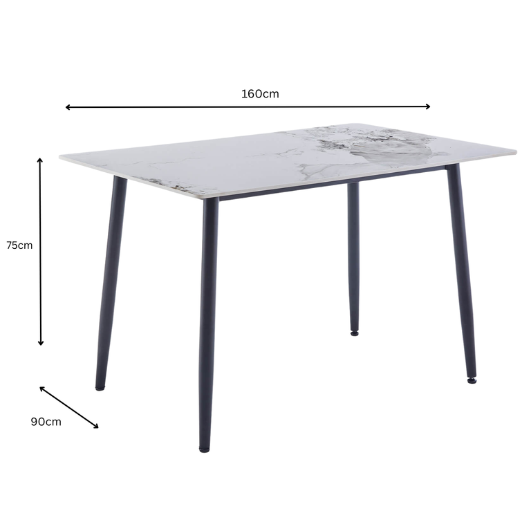 Cody Rectangle Dining Table 160 cm White