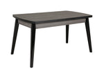 Magda Extending Dining Table Grey Top Black Leg