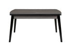 Magda Extending Dining Table Grey Top Black Leg